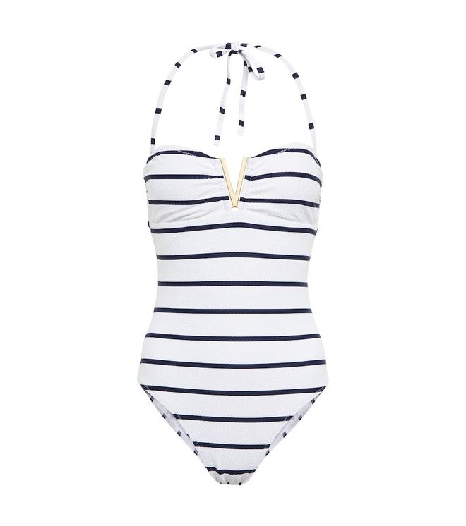 Long Island striped swimsuit