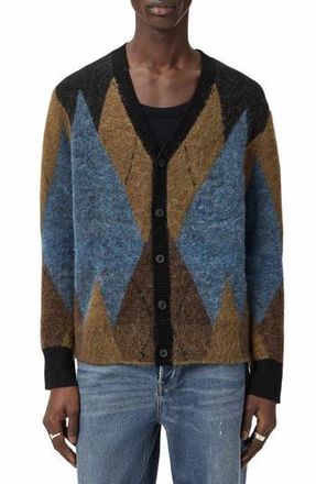 AllSaints Beam Geo Pattern Cardigan in Cider Brown at Nordstrom Rack, Size Xx-Large