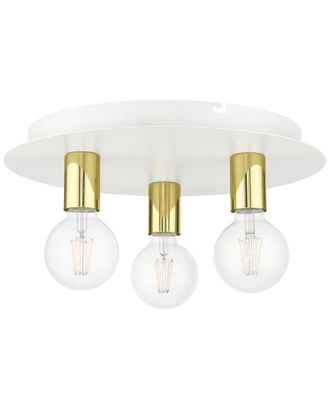 Livex Lighting Hillview White 3 Light-Flush Mount