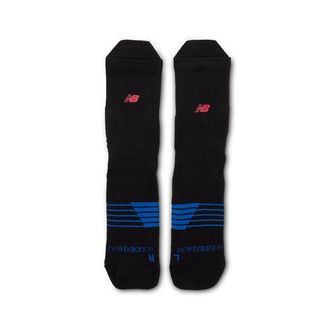 New Balance Unisex Basketball Crew Calcetines 1 Pair en Negro/Azul, Nylon, Talla XL