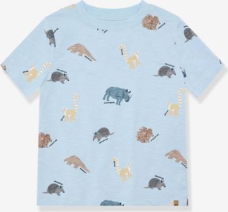 Minymo T-Shirt mit Tier-Print Jungen MINYMO pastellblau