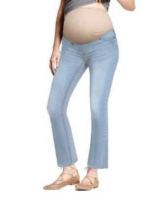 HyBrid & Company Super Comfy Stretch Womens Maternity Bootcut Jeans-PM4645R-LIGHT WASH-M