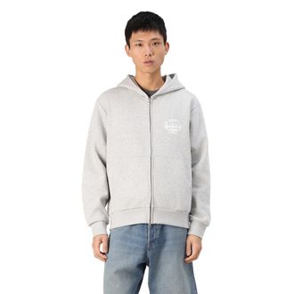 Jack & Jones Jack And Jones Heren Prime-hoodie met grafische print, normale pasvorm en doorlopende ritssluiting (Grijs)