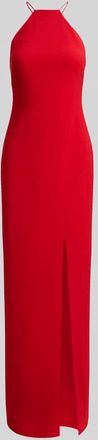 Lauren Ralph Lauren Enganliegendes Abendkleid mit Neckholder in Rot, Gr&ouml;&szlig;e 34