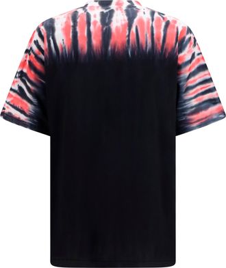Balenciaga Mens T-Shirt Extreme Tie Dye Black Cotton T-Shirts And Polos