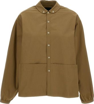 JEJIA Tailored Button-Down Shirt in Soft Beige