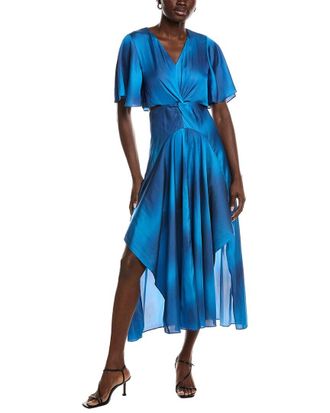 Maje Twisted Front Midi Dress