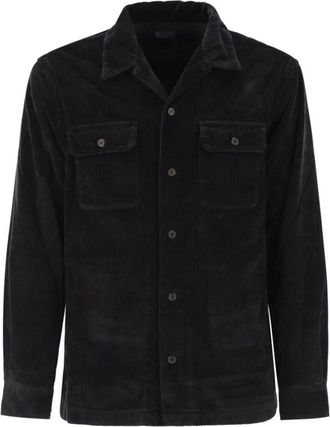 Polo Ralph Lauren Overhemden, Heren, Zwart, XL, Katoen, Corduroy Shirt Jacket