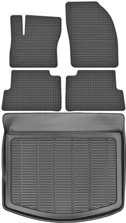 OEM Juego De Alfombrillas De Goma Para Coche Y Alfombrilla Para Maletero Para Ford C-max Ii Minivan (2010-2019)