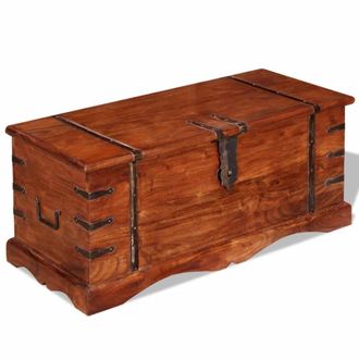 Berkfield Home Storage Chest Solid Wood in Brown