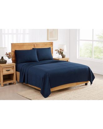 Royal Velvet Signature Dobby Stripe Sheet Set