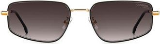 Carrera 53mm Rectangular Sunglasses in Gold Ochre/Pink Ds at Nordstrom