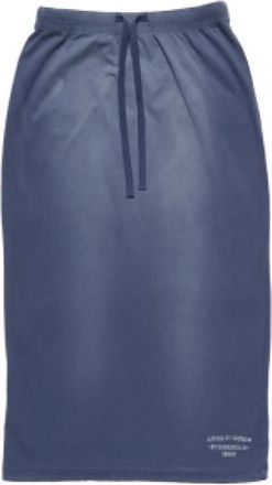 Acne Studios Washed Logo Skirt - Dames - Korte rokken - Blauw - XS - Katoen - Rokken