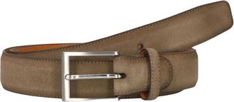 Magnanni Bruine Su&egrave;de Riem met Metalen Gesp - Heren - Riemen - Bruin - 115 CM - Su&egrave;de - Accessoires