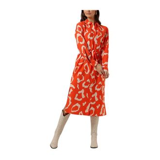 Object Jacira Tilda Shirtjurk Koraal - Dames - Shirt Kleedjes - Veelkleurig - XS - Kleedjes