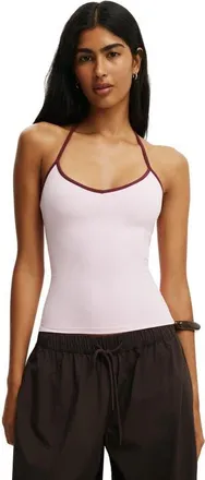 Cotton On Womens Hold Me Tie Halter in Light Pink Sour Cherry Bind at Nordstrom, Size Xx-Small