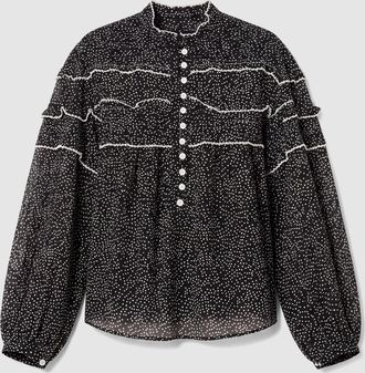 Isabel Marant Top Doane Black Ecru