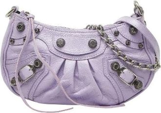Balenciaga Pre-owned Shoulder Bags, female, Purple, Size: ONE SIZE Pre-owned Vintage Shoulder Bag