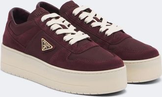 Prada Downtown Bold Re-Nylon and suede sneakers