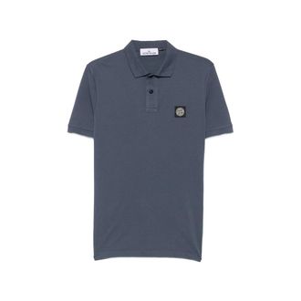 Stone Island Logo-patch Slim-fit Cotton Polo Shirt