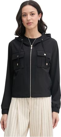 Joseph Ribkoff Boxy Utility Jas met Capuchon - Dames - Zomerjassen - Zwart - M - Polyester - Jassen