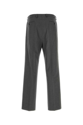 Prada Mens Charcoal Wool Blend Pant Ardesia Exterior: Virgin Cotton Pantaloni