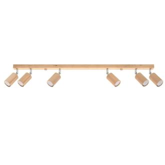 Wonderlamp L&aacute;mpara de techo estilo n&oacute;rdico de madera con 6 focos