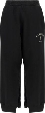 Maison Margiela Sportbroek - Dames - Sweatpants - Zwart - M - Katoen - Broeken