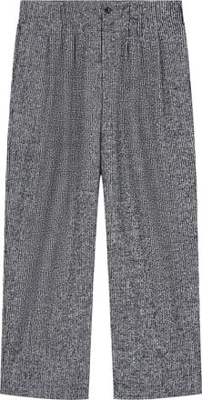 Emporio Armani Grey Tailored Textured Fabric Formal Pants