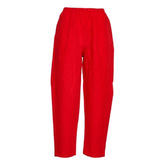 Apuntob Cropped Trousers, female, Red, Size: L Wide Trousers