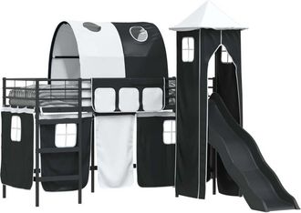 vidaXL Estructura De Litera Para Ni&ntilde;os Negro 74,5 X 190 Cm Metal Vidaxl