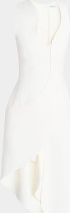 Ferragamo Sleeveless High-Low Midi Dress