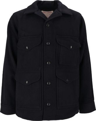 Filson Black Wool Mackinaw Cruiser Jacket