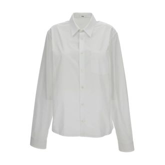 Rier Casual Shirts, male, White, Size: L Button-fastening Pocket Shirt