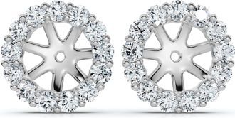 Pompeii3 7/8Ct Diamond Earring Jacket 14k Gold Fits 6-6.5mm round stone Lab Grown Size: Small