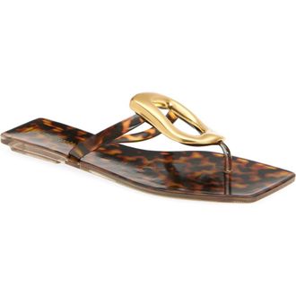 Jeffrey Campbell Linques Flip Flop in Tortoise Gold at Nordstrom, Size 8