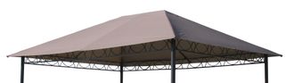Quick-Star Ersatzdach 3x4m Stil Pavillon Taupe Ersatzplane Ersatzbezug