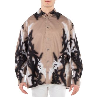 Études Studio Illusion Thorn-Print Shirt, Brand Size 50 (US Size 40)