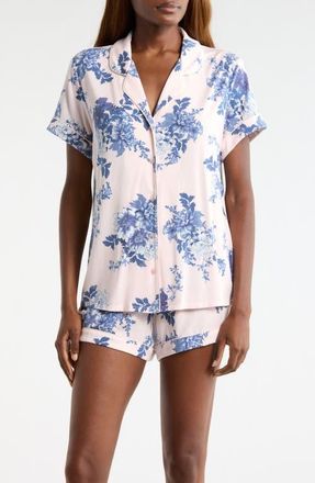 Nordstrom Moonlight Eco Short Pajamas in Pink- Blue Primavera Floral at Nordstrom, Size X-Large