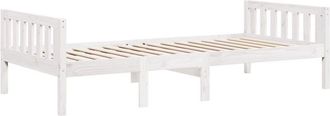 vidaXL Vidaxl - Cama para niños sin colchón madera maciza pino blanca 75x190 cm