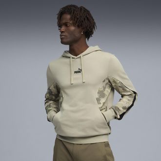 Puma Felpa con cappuccio Camo da uomo, Abbigliamento, Beige, XXL