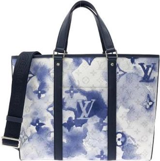 Louis Vuitton Pre-owned Watercolor Monogram Weekend Tote - Dames - Vintage Shopper - Blauw - ONE Size - Vintage