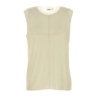 Khaite Sleeveless Tops, female, Beige, Size: XS Allo Top