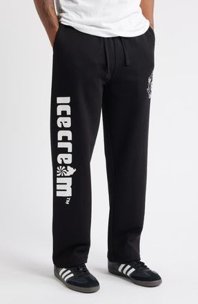 Icecream Vertical Logo Cotton French Terry Graphic Sweatpants in Black at Nordstrom, Size Small