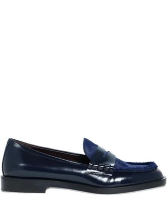 Roberto Festa Milano Xander pony skin loafers - women - Calf Leather/Pony Fur/Goat Skin/Calf Leather/Rubber - 38 - Blue