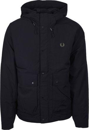 Fred Perry Mens CROPPED RIPSTOP PARKA BLACK Cotton - Size X-Large