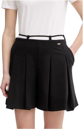 Fracomina Rokken, Dames, Zwart, L, Katoen, Shorts met Hoge Taille