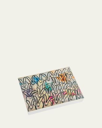 Hunt Slonem Ritzy Rabbits Lacquered Box, 12 x 16