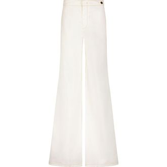 C&acirc;llas Milano Jane Cotton Stretch Flare Trouser in White at Nordstrom, Size 44 It