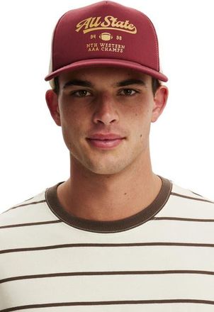 Cotton On Mens Trucker Hat in Maroon All State at Nordstrom